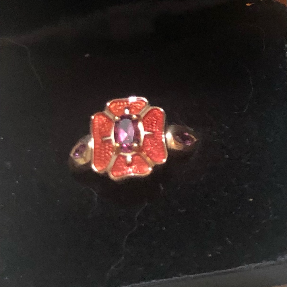 Gemstone/Enamel ring